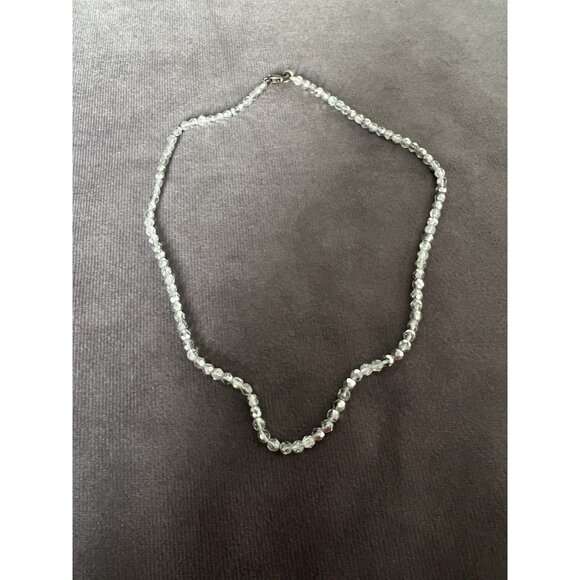 VTG Lot 2 Black & Clear Crystal Glass Bead Necklaces – Elegant Costume Jewelry - Picture 9 of 12